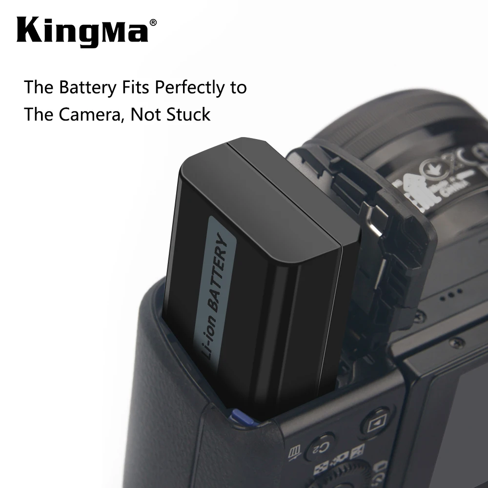 
KingMa Smart LCD Dual Battery Charger and NP-FW50 Battery (2-Pack) Kit for Sony A6300 A6500 NEX-3 NEX-5 NEX-6 NEX-7 Cameras 