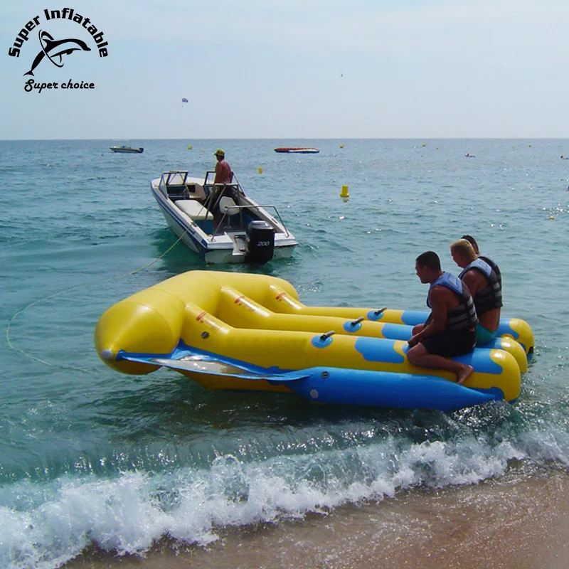 Inflatable flying fish water towable tubes/ inflatable water sled fly fish/ banana boat water sport game