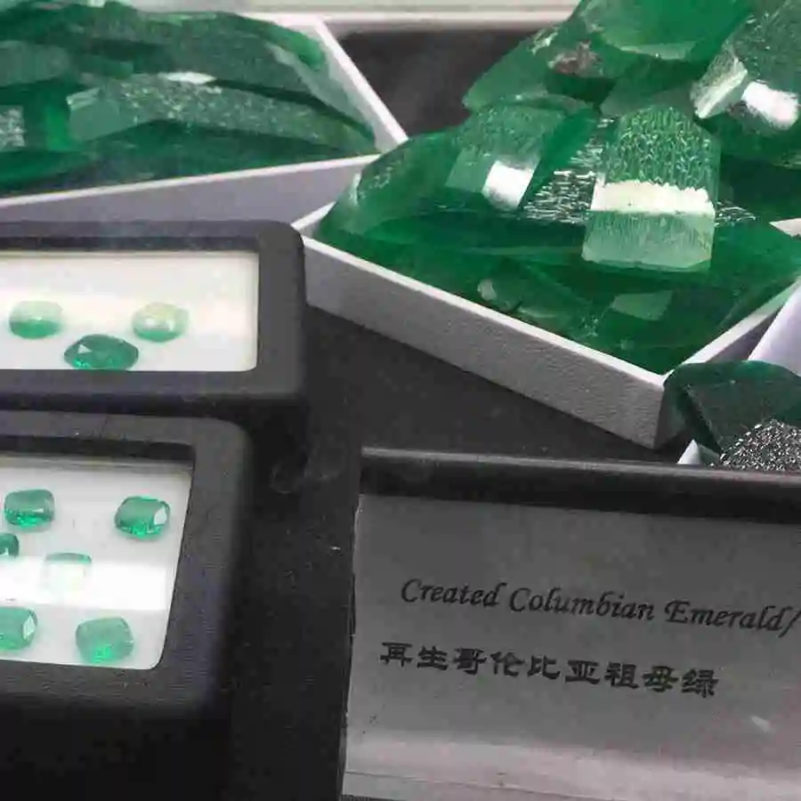 Factory Price Lab Created Colombian Emerald Stone For Fashion Jewelry