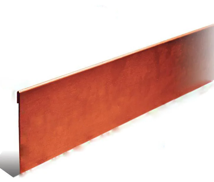 100mm Height Corten Steel Lawn/Garden Edging with top edge folded