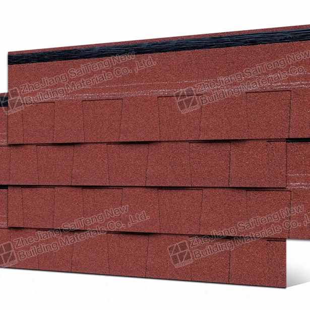 Asphalt Shingle Double Decked Laminated Waterproof Sunset Red