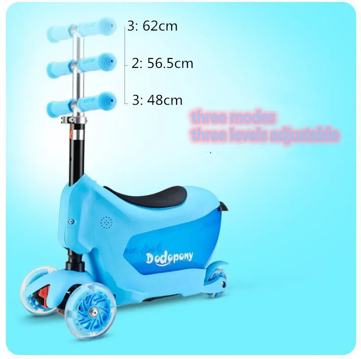 2018 new design 3in1kids scooter  three big wheels children scooter