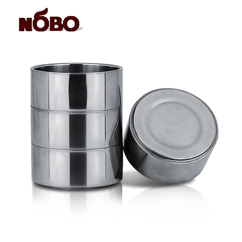 Hottest 2/3/4 Layer Portable Metal Folding Lunchbox Carrier Stainless Steel Indian Tiffin Box with Side Clips Carrier