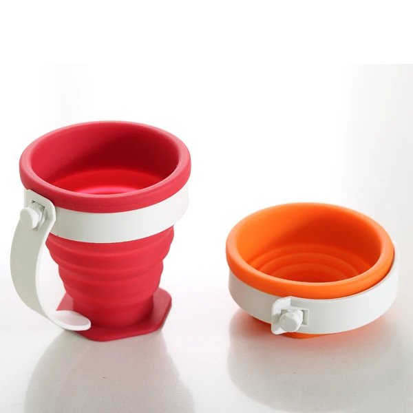 China supplier bulk 180cc collapsible silicone water coffee folding travel mug cup