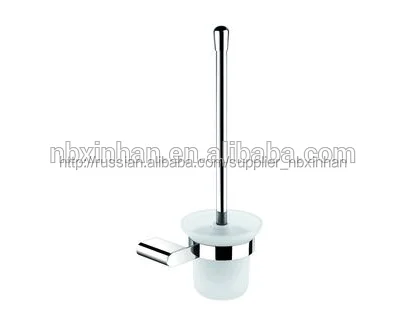 stylish bathroom accessories wall fitting chrome plating solid brass toilet brush holder