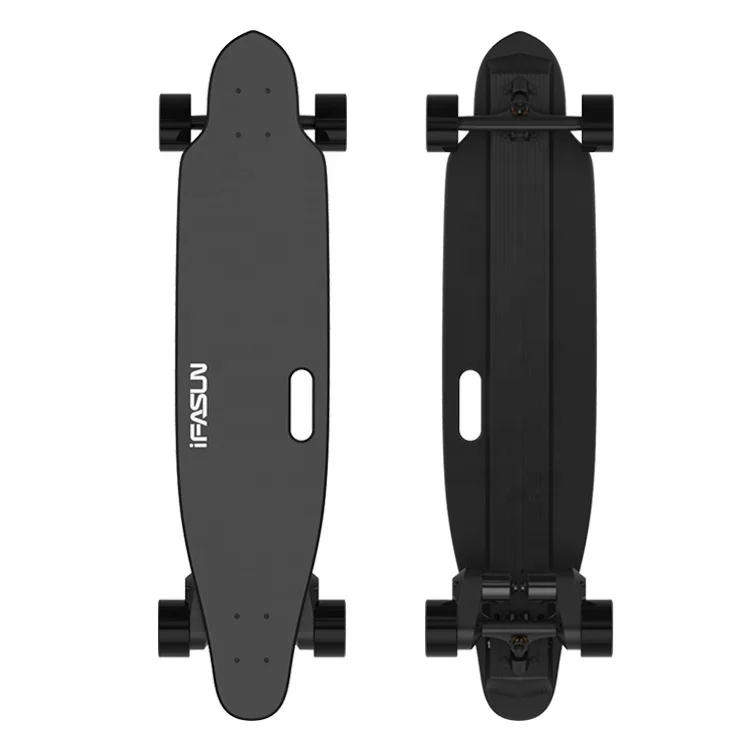 
flying black electric longboard 20km electric deck blank In-wheel hub motor electric longboard 