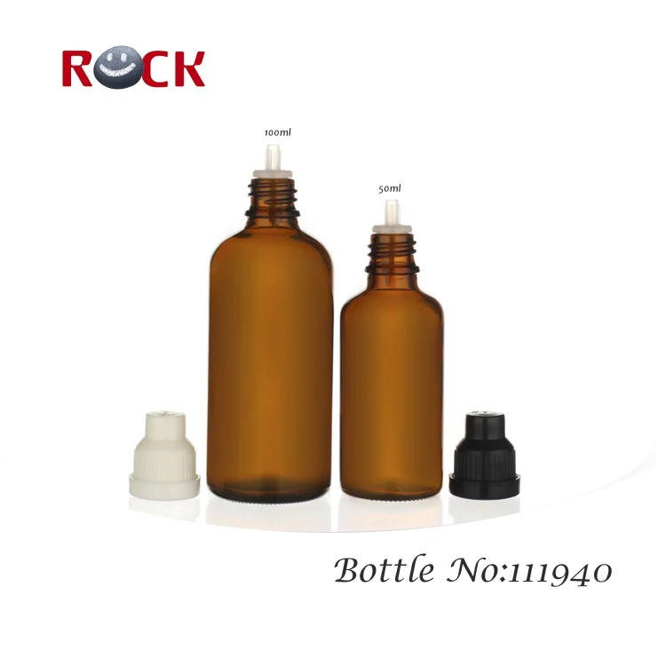 5ml 10ml 15ml 20ml 30ml 50ml 100ml Boston round amber essential oil glass  bottle with plastic insert screw cap