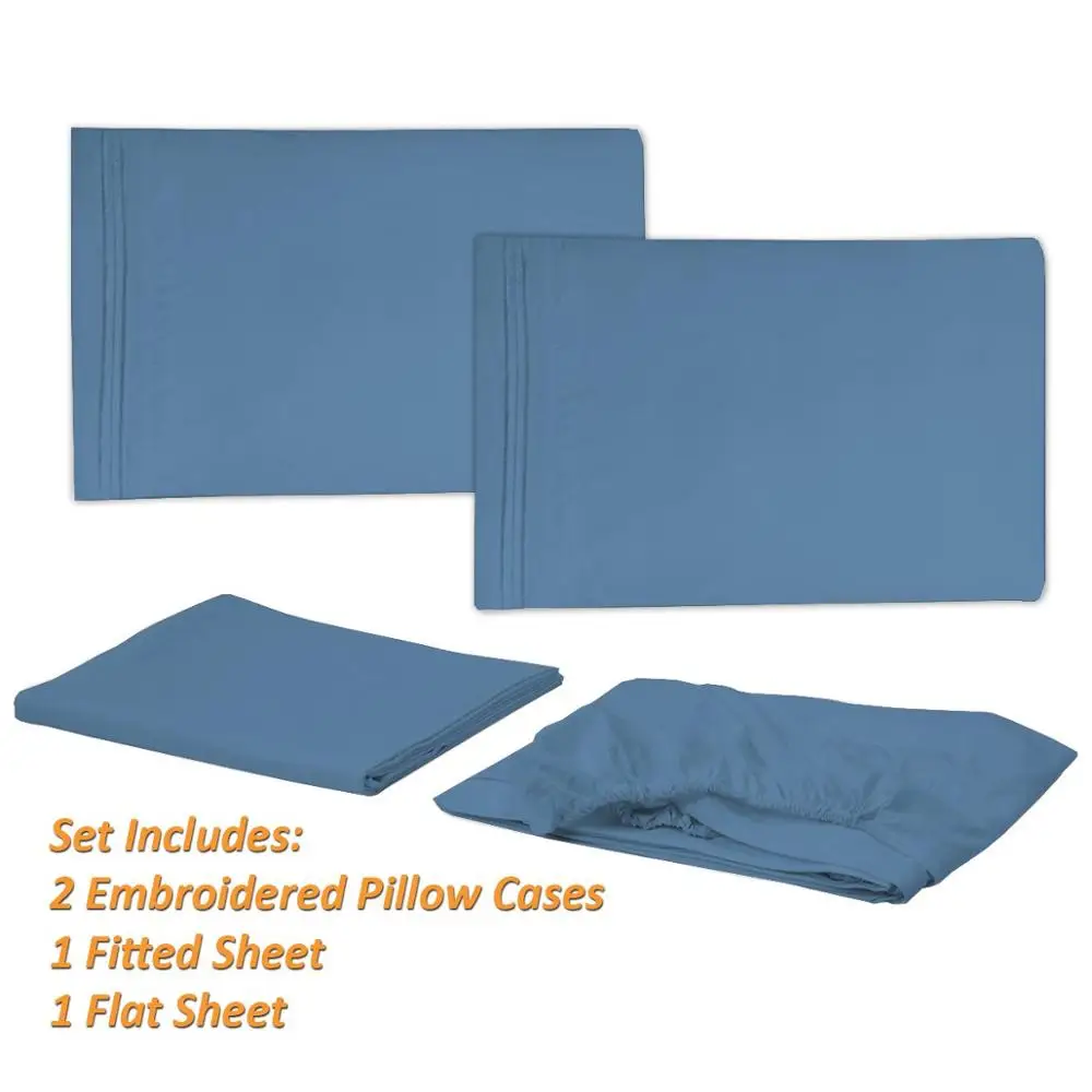 Luxury hotel used bedding 100% cotton plain white 200tc  bed sheet Bed Sheet Set Manufacture