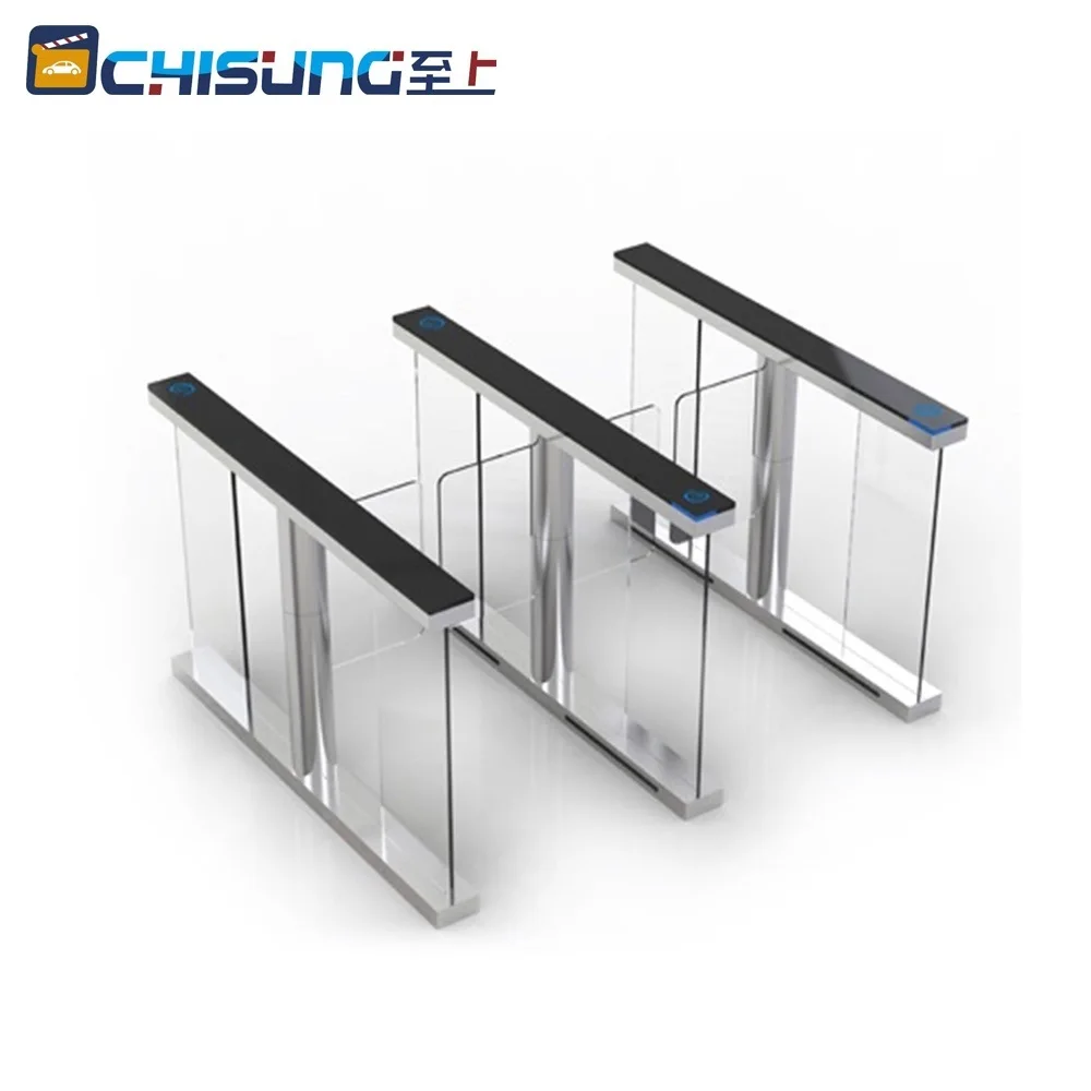 Waterproof Access Control Entrance Security Swing Stainless Steel Barrier Speed Gates for building with RFID