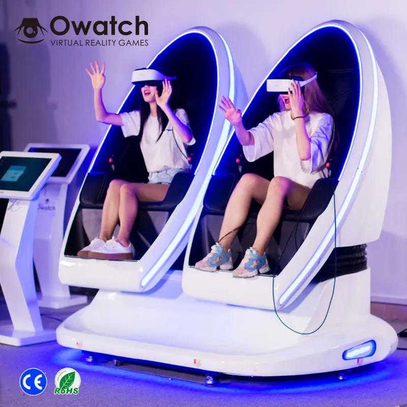 Hot Selling Egg Shape 9D VR Cinema Virtual Reality Business 2 Seat Video Game Simulator 9DVR