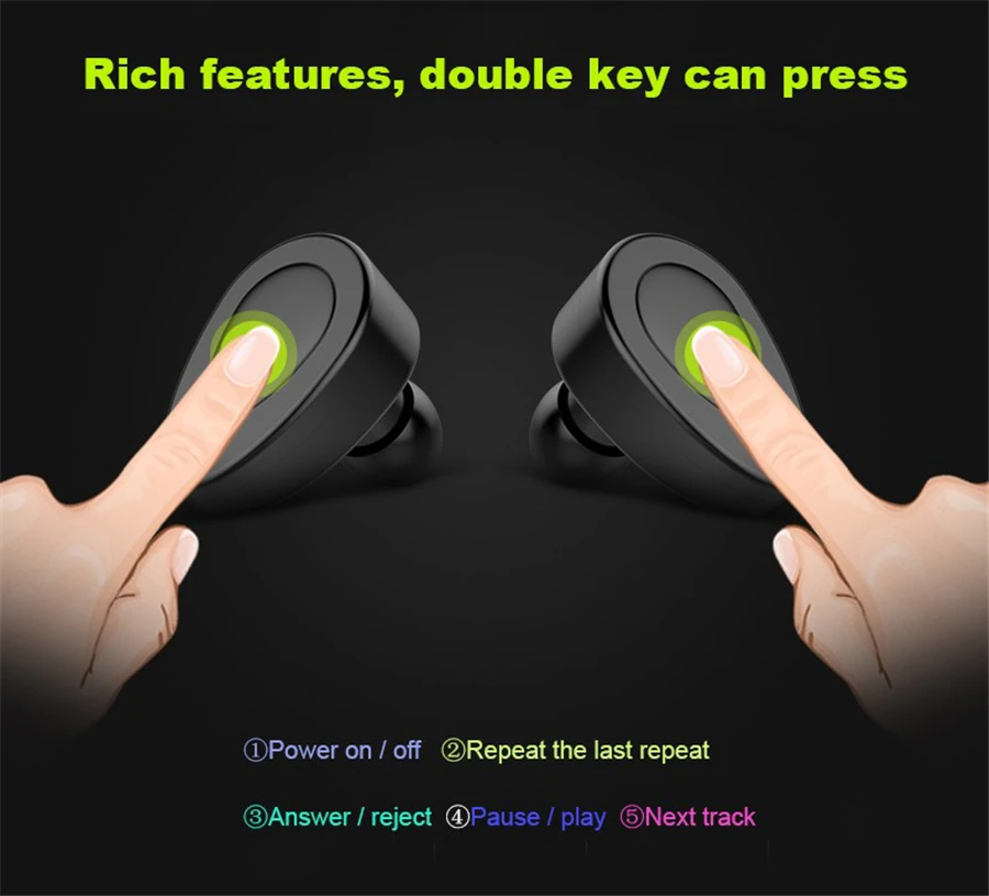 СПЦ K2 BT наушники True беспроводной гарнитура мини стерео CSR 4,2 с зарядки гнездо воспроизведения музыки