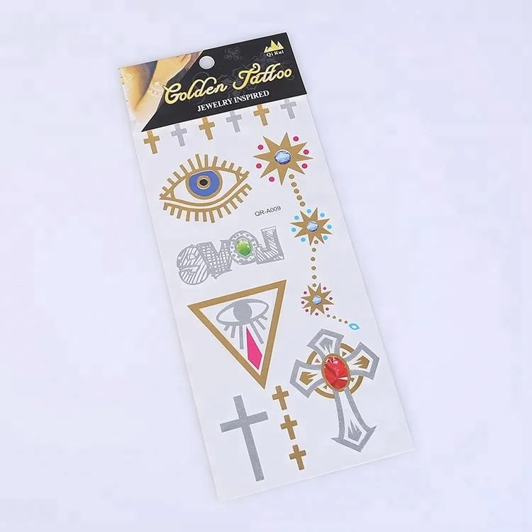 
Temporary Tattoo Sticker Customized Metallic Tattoo and Package Free Sample 