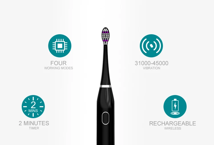 HONGLONG Sonic Electric Tooth Brush Family Customized Logo Replaceable Ultrasonic Vibration Toothbrushes
