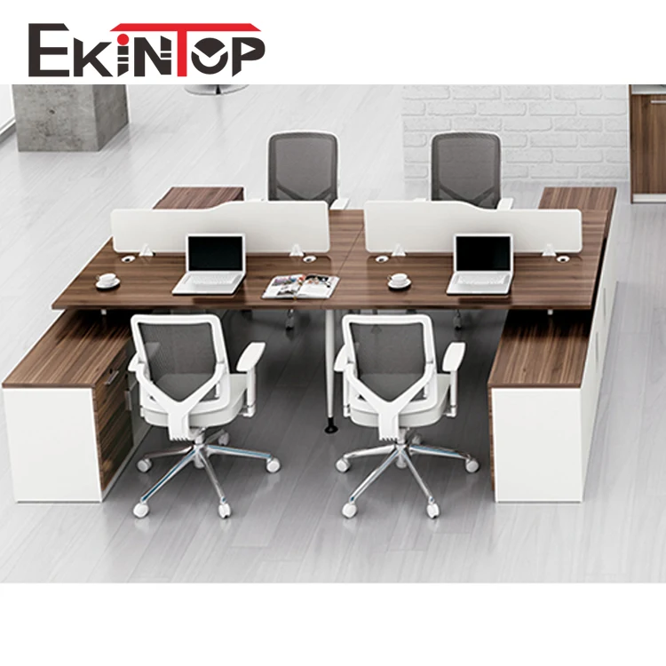 Fashion modern mdf modular t shaped low wood office desk partition for sale