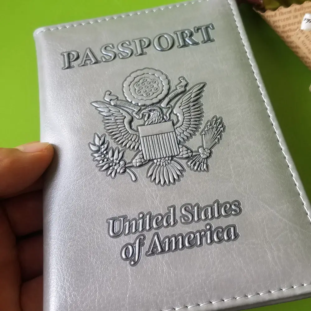 Wholesale PU leather embossed USA national emblem passport cover