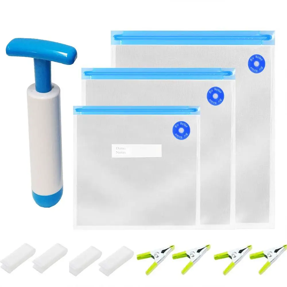 Customized Clear Vaccum Bag / Food Grade Vaccum Bags with Valve / Largre Vacuum Bags and hand pump