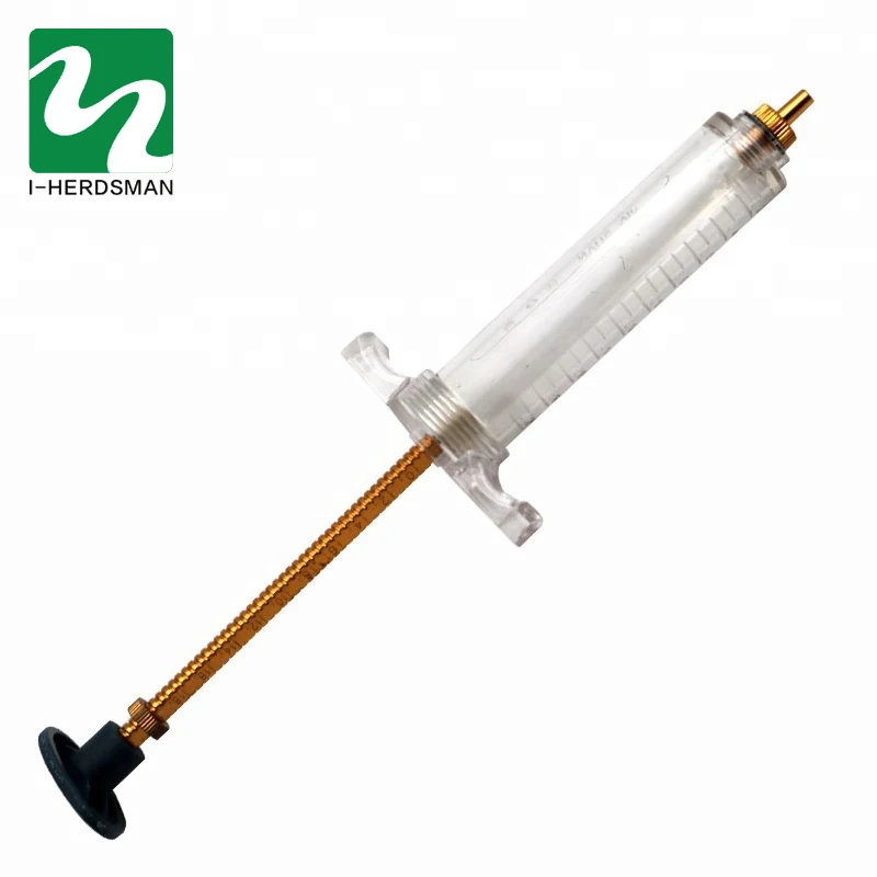 30ml Plastic Steel Veterinary Treatment Vaccination Injector Plastic Steel High Quality Animal Vaccine Syringe