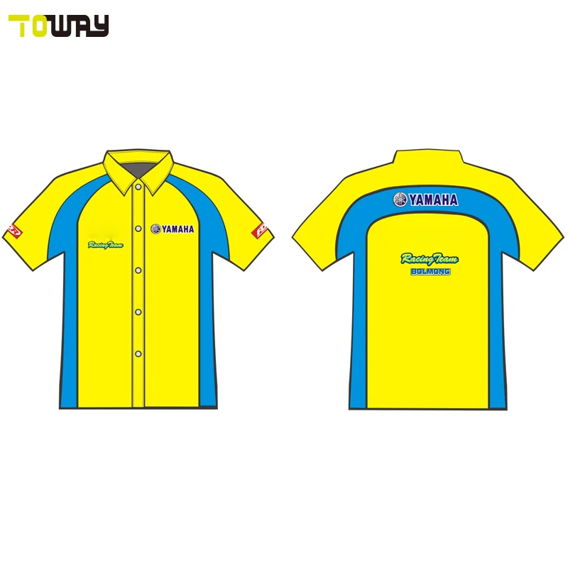 sublimated blank racing pit crew shirts wholesale
