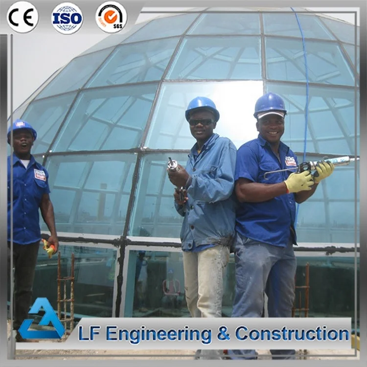 Engineered Light Steel Frame Building Glass Dome House