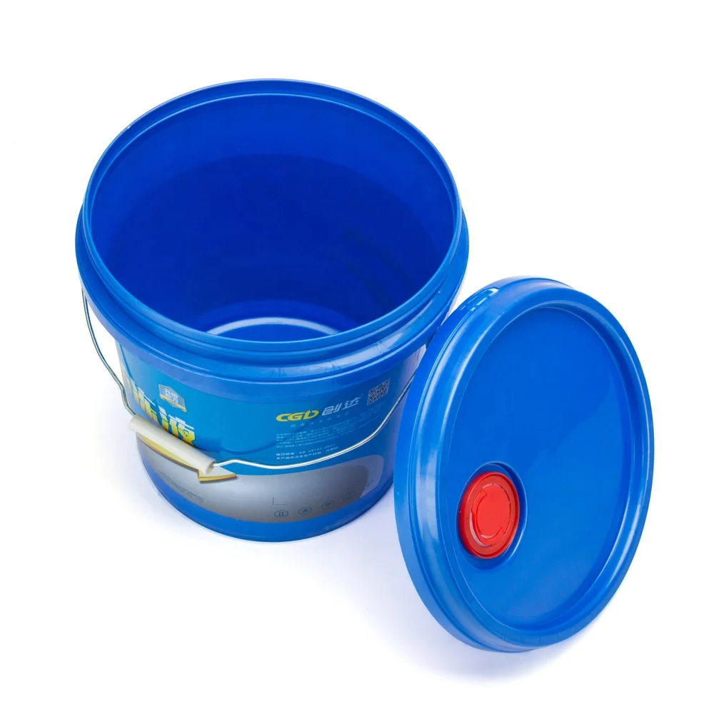 
5 gallon plastic paint bucket with lids handle 20 liter pail barrel ink barrel 