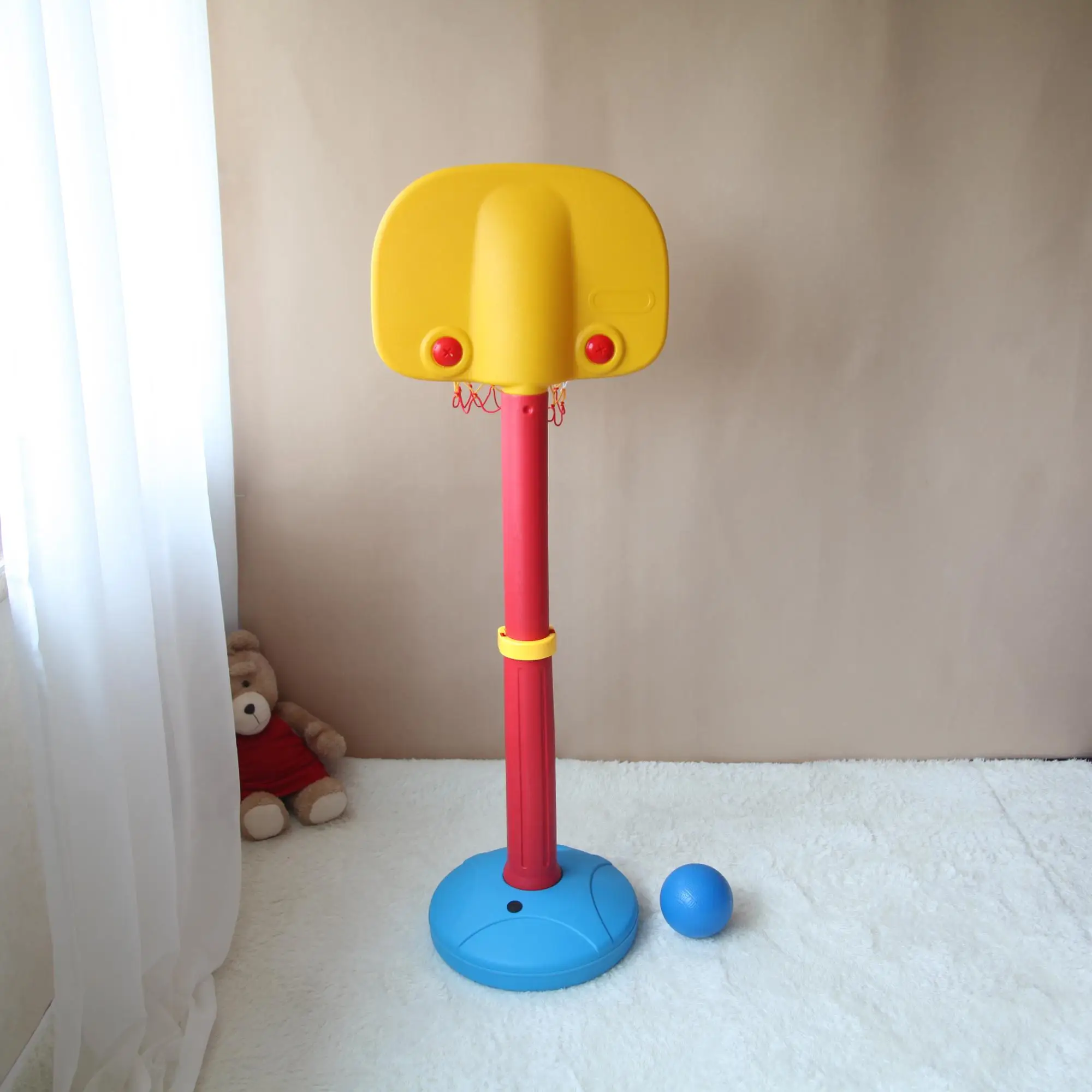 Children portable plastic Home use kids adjustable basketball stand