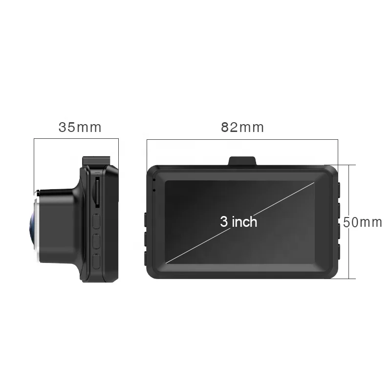 Wide-angle 4G lens automobile black box 170 degree 1080p hd dashcam recorder 3 inch car data black box with wifi connecting