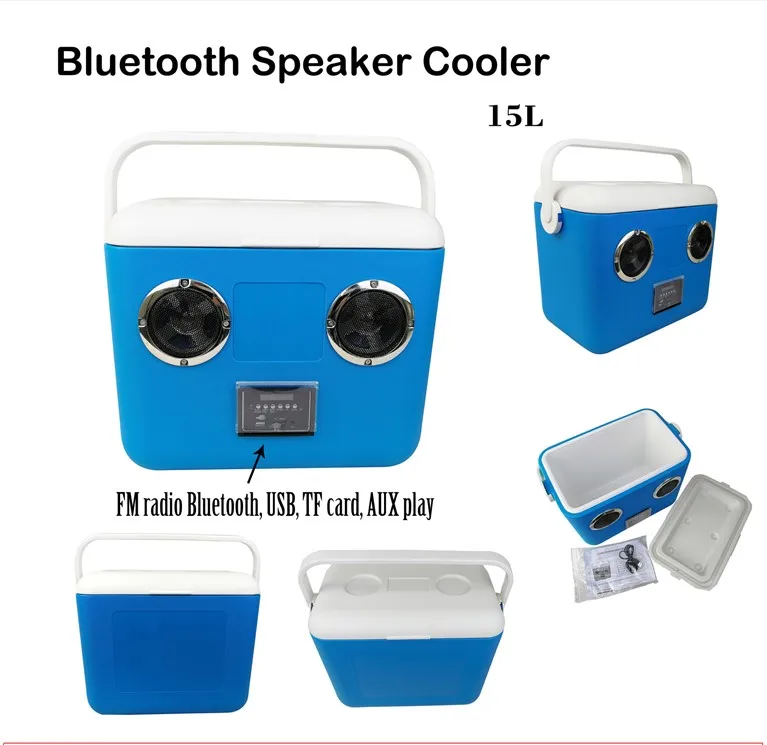 TR-Cooler box with Built-in FM Radio and bluetooth speakers,hielera alto rendimiento,ice chest sound