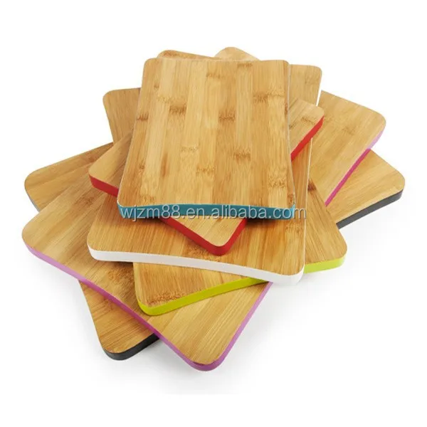 bamboo cutting boards with colored edge painting, mini cheese boards wholesale