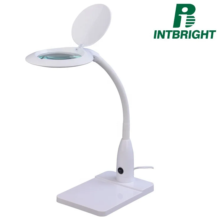 Beauty salon Intbright 5X facial magnifying glass nail LED lamp working light magnifier table lamp