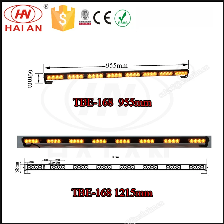 Amber Warning Strobe Lightbar LED Car Head Lightbar Yellow LED Traffic Warning Light Slim LED Strip Light