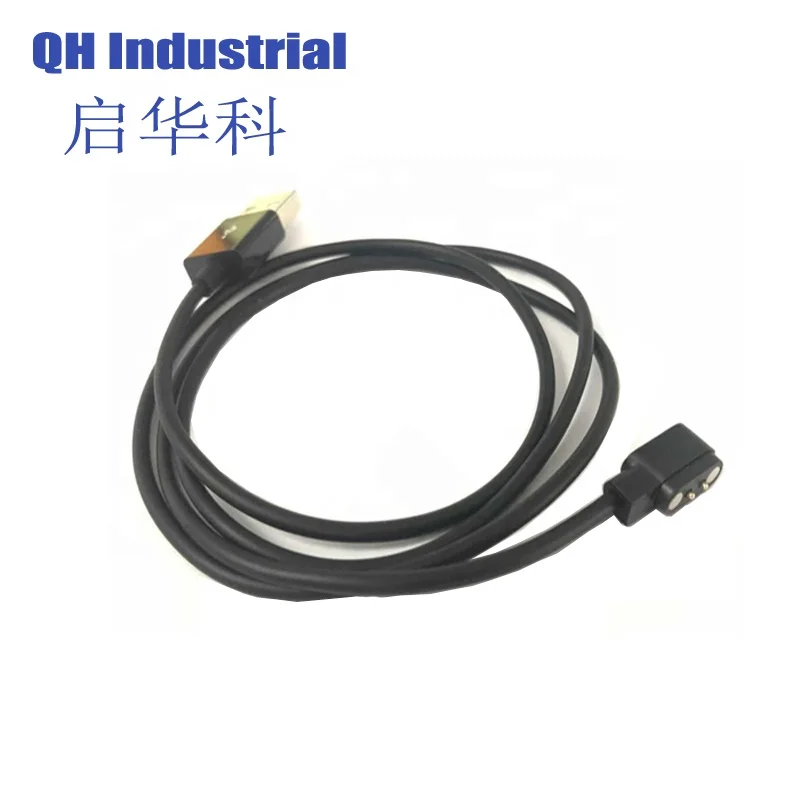 2.84 Pitch 4.0 Pitch High Current Male and Female Pogo Cable Magnetic Charging Connector 2Pin Magnetic Connector