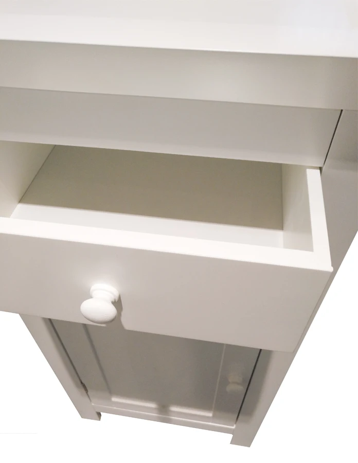 
Corner Bathroom Furniture Bathroom Wooden Tall Cabinet with Shelf and Drawer 