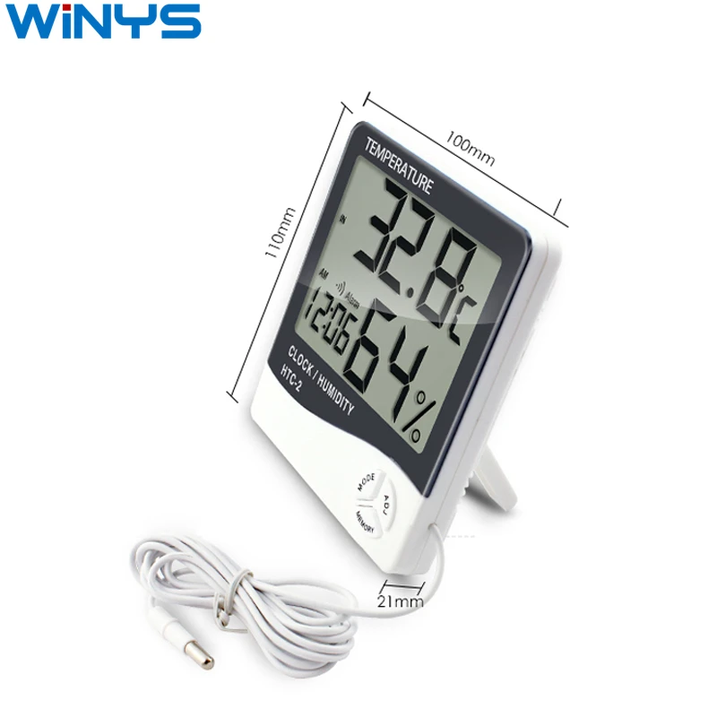HTC-2 Digital Indoor&outdoor LCD Thermometer Hygrometer With Timer