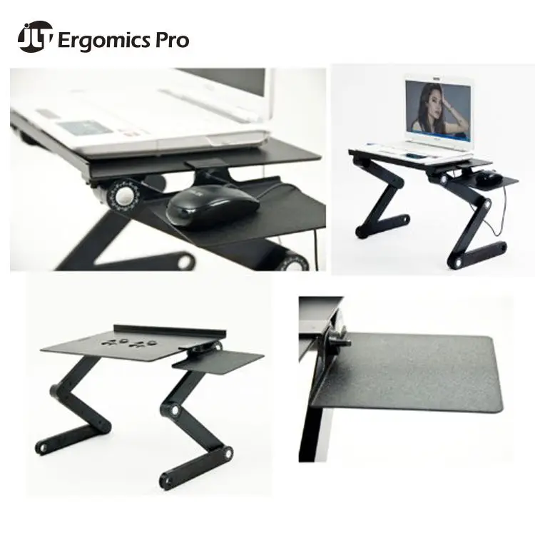 Adjustable Folding  Cooling Laptop Table  Stand for bed