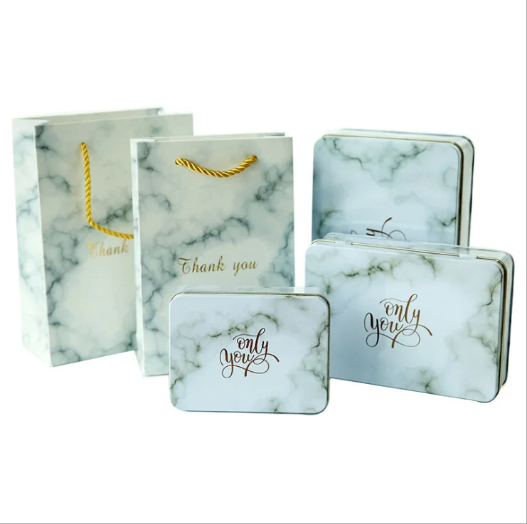 Производители прямой Олово Свадьба мрамор коробка творческая личность прямоугольная