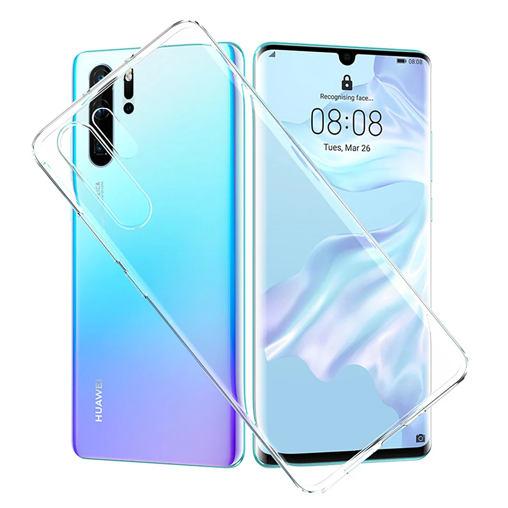 Мягкий прозрачный чехол из ТПУ для мобильного телефона HUAWEI P30 pro с изображением мультяшного привлекательного кота пришельцев