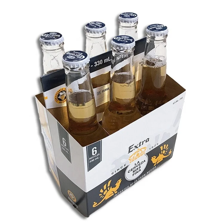 Оптовая продажа пользовательские логотип пиво Перевозчик Упаковка Картон 6 упак.