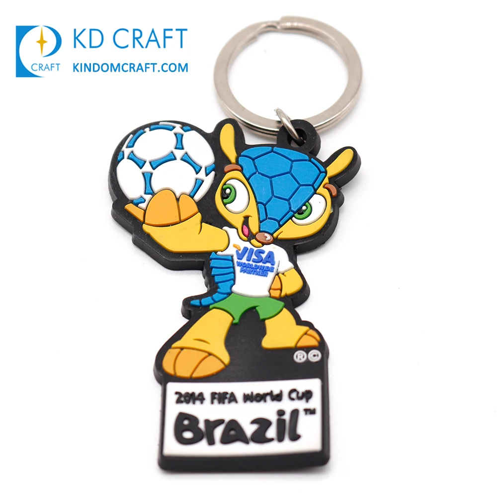 Pretty decorative custom rubber soft pvc lovely 3D cartoon character toy keychain for kids