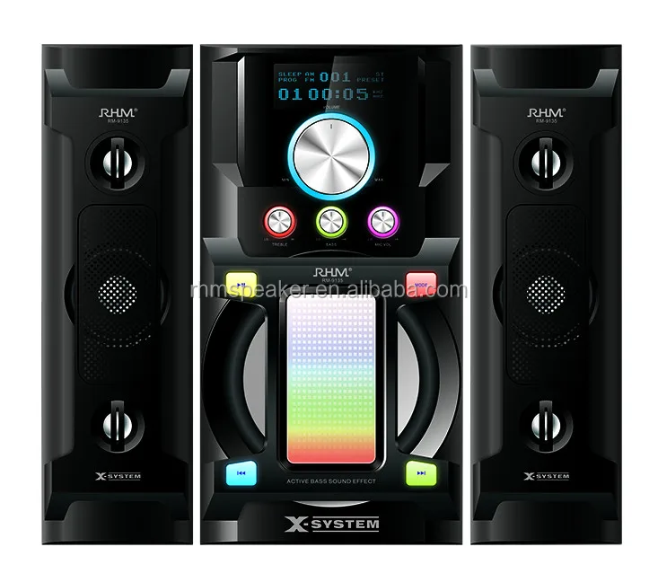 RHM высококачественный 2,1 супер басовый динамик с диско-подсветкой