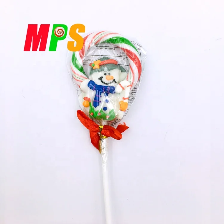 High Quality Christmas Series Shaped of Wreath Lollipop Hard Candy
