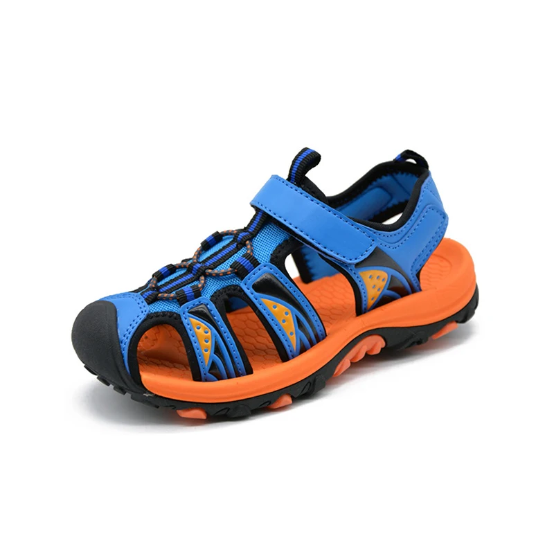 2017 новые удобные модные детские пляжные сандалии с закрытым носком