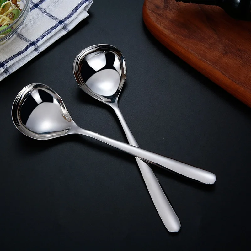 High mirror polish 304 stainless steel serving deep soup spoon