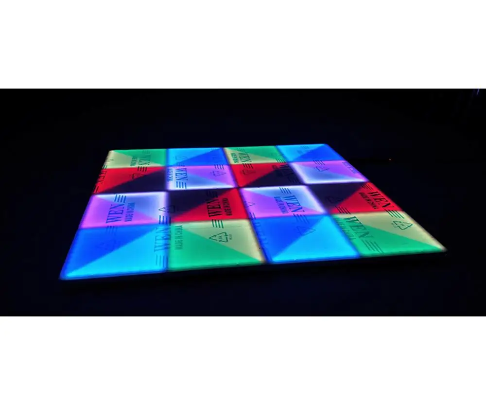 Interactive RGB dance floor with RGB lights for romantic wedding decoration