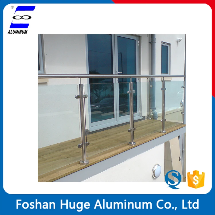 Cheap price balcony railing design glass and balcony rail