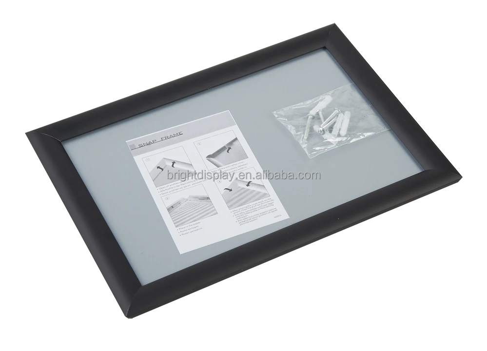 Snap frame with A0 A1 A2 A3 A4 size for wall mounted display.