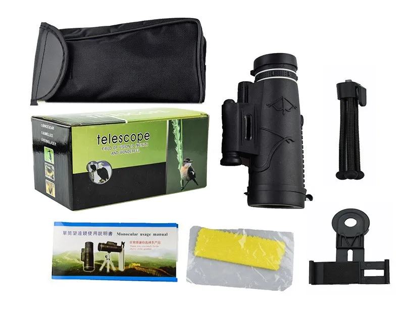 Night vision monocular 12X50 Zoom 122/1000M Monocular Telescope&Red Laser Sight&Flashlight&Compass Hunt for night vision hunting