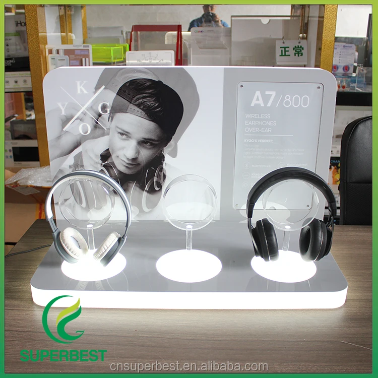 Hot Sale Factory Supply Custom Acrylic Earphone and Headphone Display