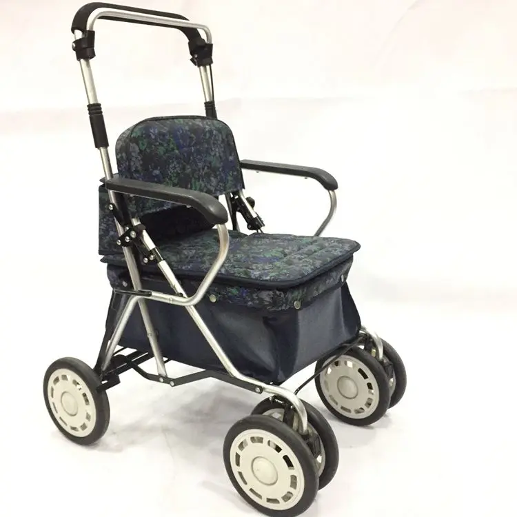 
SG approval aluminum lightweight adult rollator elderly walker 