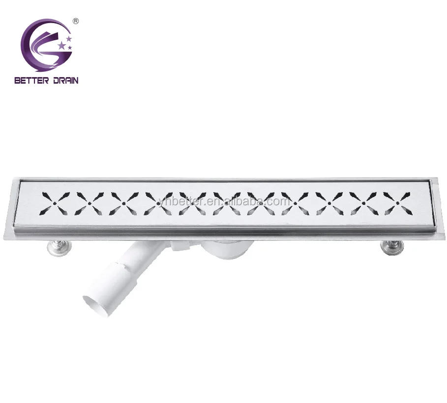 
Stainless steel tile insert linear shower drain TI85 