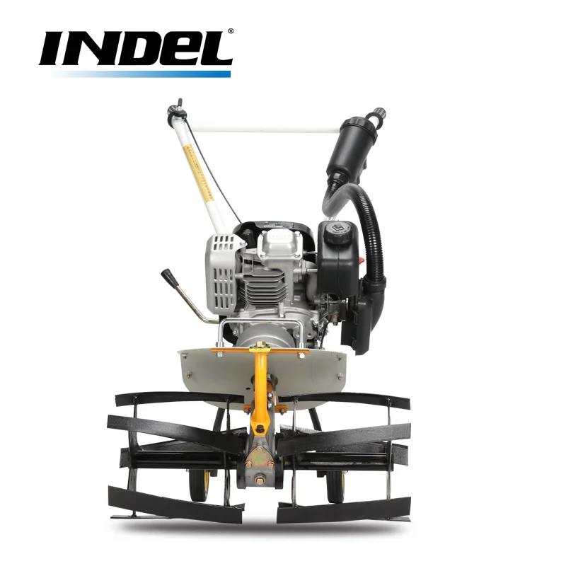 INDEL mini power tiller deep tillage gasoline small cultivator Weeding machine 30kg folding Orchard trencher
